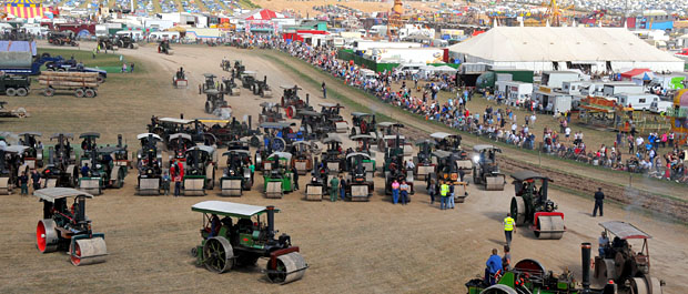 Rollers congregate after rolling the road