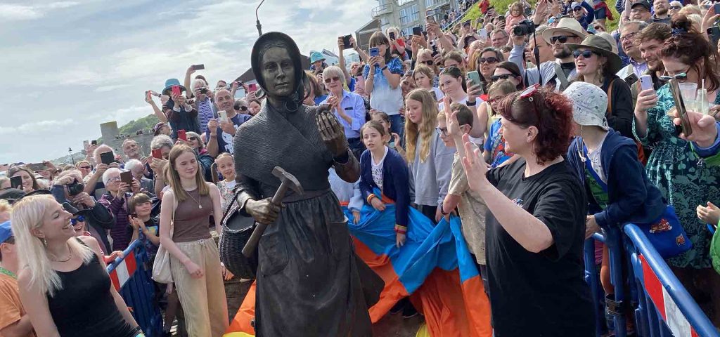 Mary Anning statue in Lyme Regis